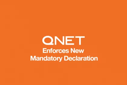 Orange background of QNET enforces new mandatory declaration