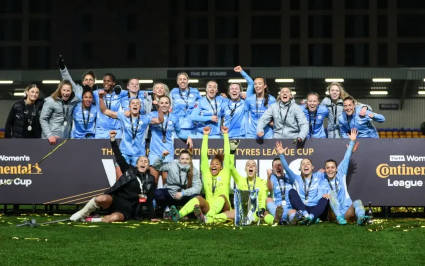 Manchester City womans team winning moments sports partnerships