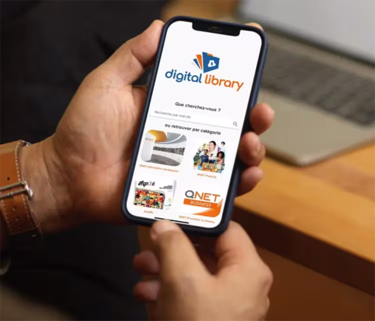 Qnet Mobile App Empowers Users With Learning Lab Feature 2 QNET Mobile App Digital Library layout homepage