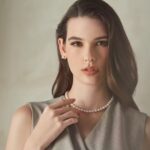 Model wearing Pearl Icons Collection by Bernhard H. Mayer