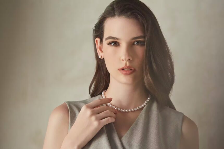 Model wearing Pearl Icons Collection by Bernhard H. Mayer