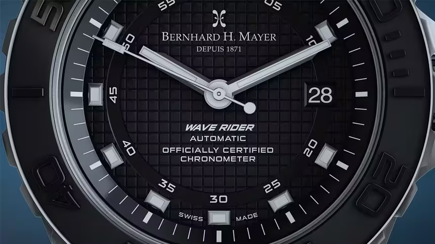 Face of the Bernhard H. Mayer Wave Rider with Automatic Watch Movement